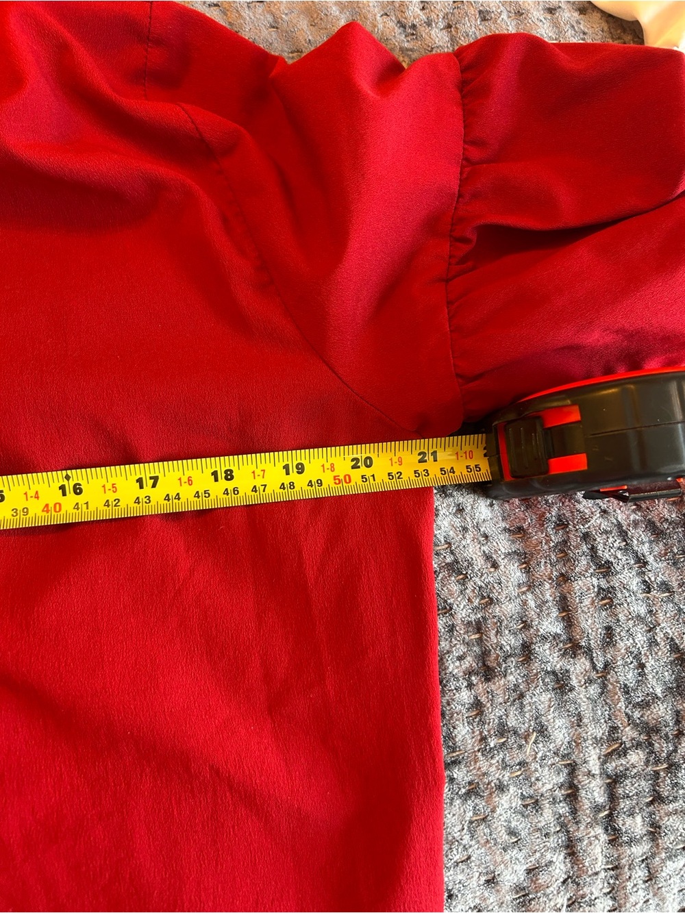 Zara Red Scoop Neck Ruffle Sleeve Top - Picture 5 of 5